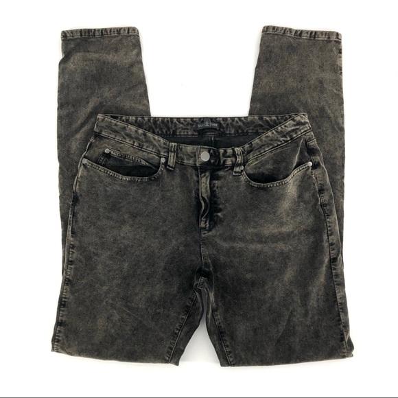 Eileen Fisher Charcoal Distressed Mineral Washed Velveteen Skinny Jeans Pants - Picture 3 of 8